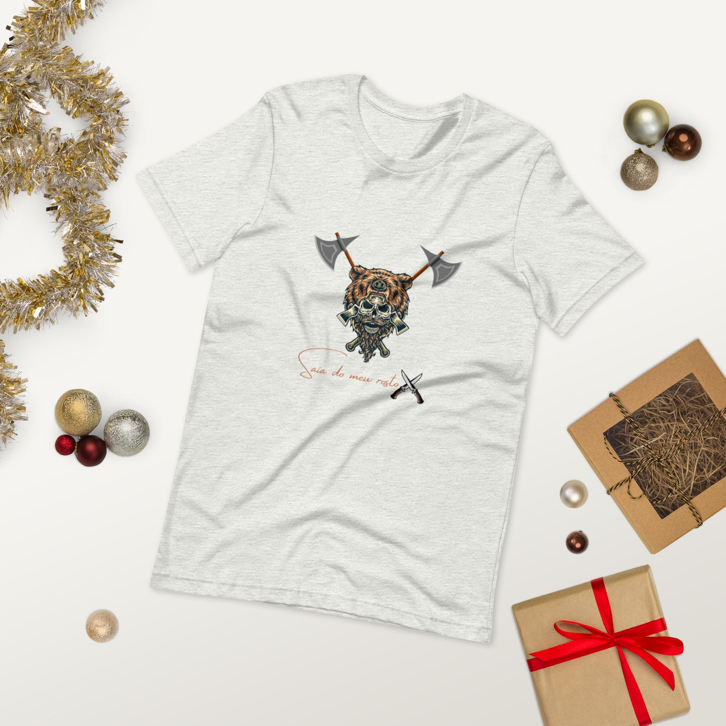 WILD BEAR MASK ( UNISEX T-SHIRT - NAPOLITANO-CENTER )