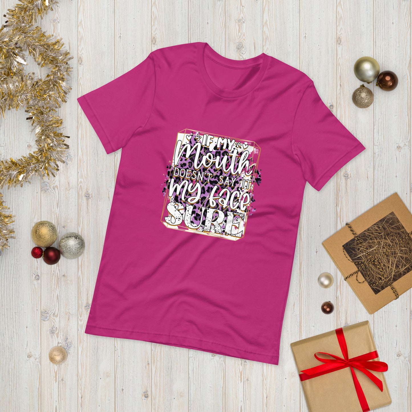 If my mouth doesn't say it , my face sure  ( Unisex T-shirt - Napolitano-center )