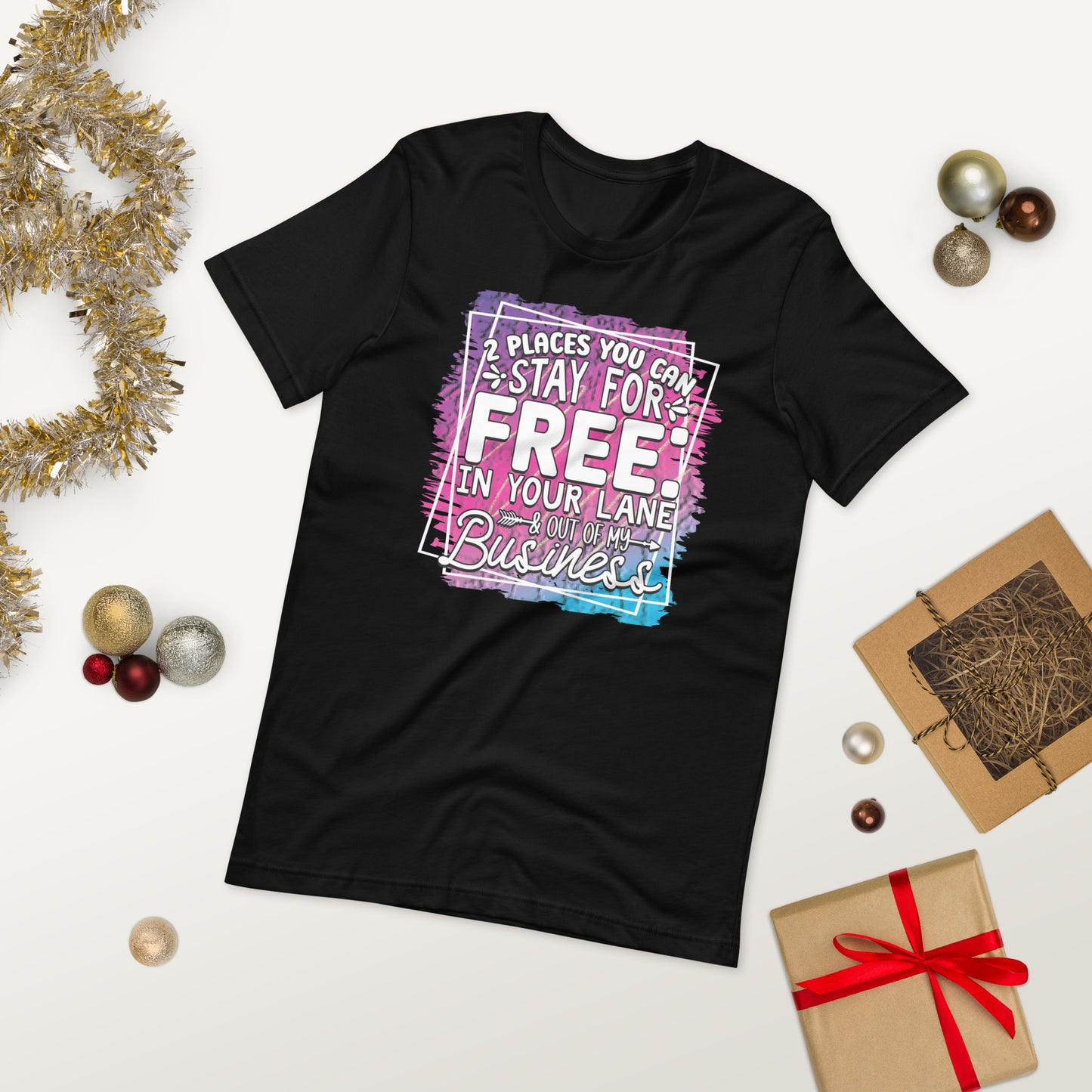 2 places you can stay for free ( Unisex T-shirt - Napolitano-center )