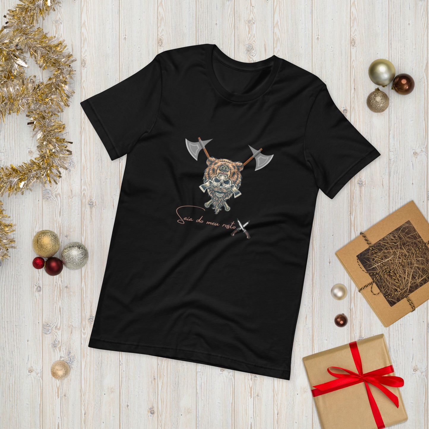 WILD BEAR MASK ( UNISEX T-SHIRT - NAPOLITANO-CENTER )