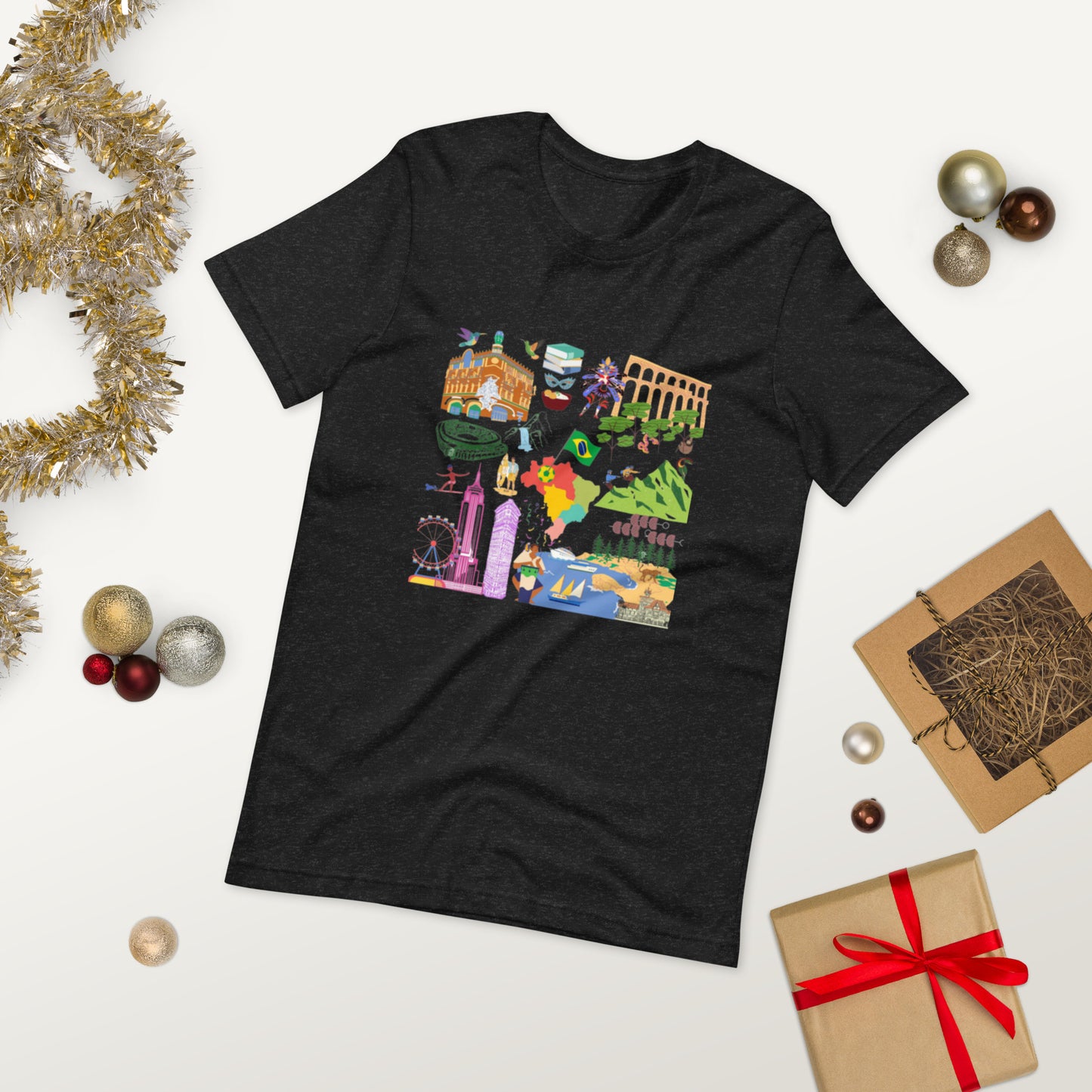 BRAZILIAN VIBES ( UNISEX T-SHIRT - NAPOLITANO-CENTER )