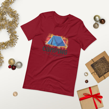 Camping tent  ( Unisex T-shirt - Napolitano-center )