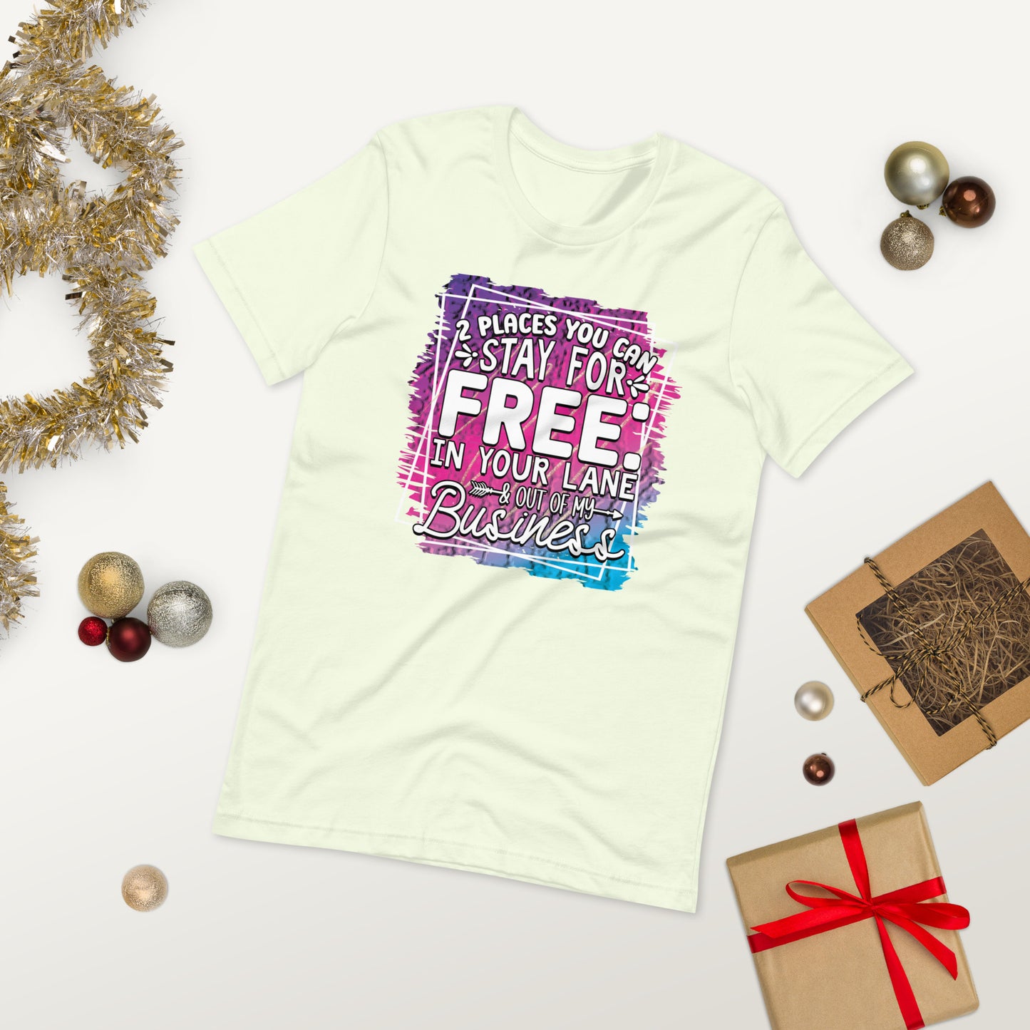 2 places you can stay for free ( Unisex T-shirt - Napolitano-center )