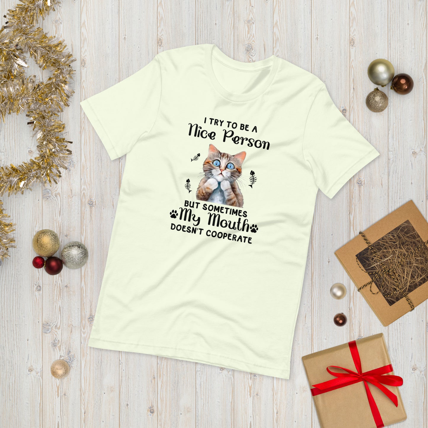 Cat wisdom  ( Unisex T-shirt - Napolitano-center )