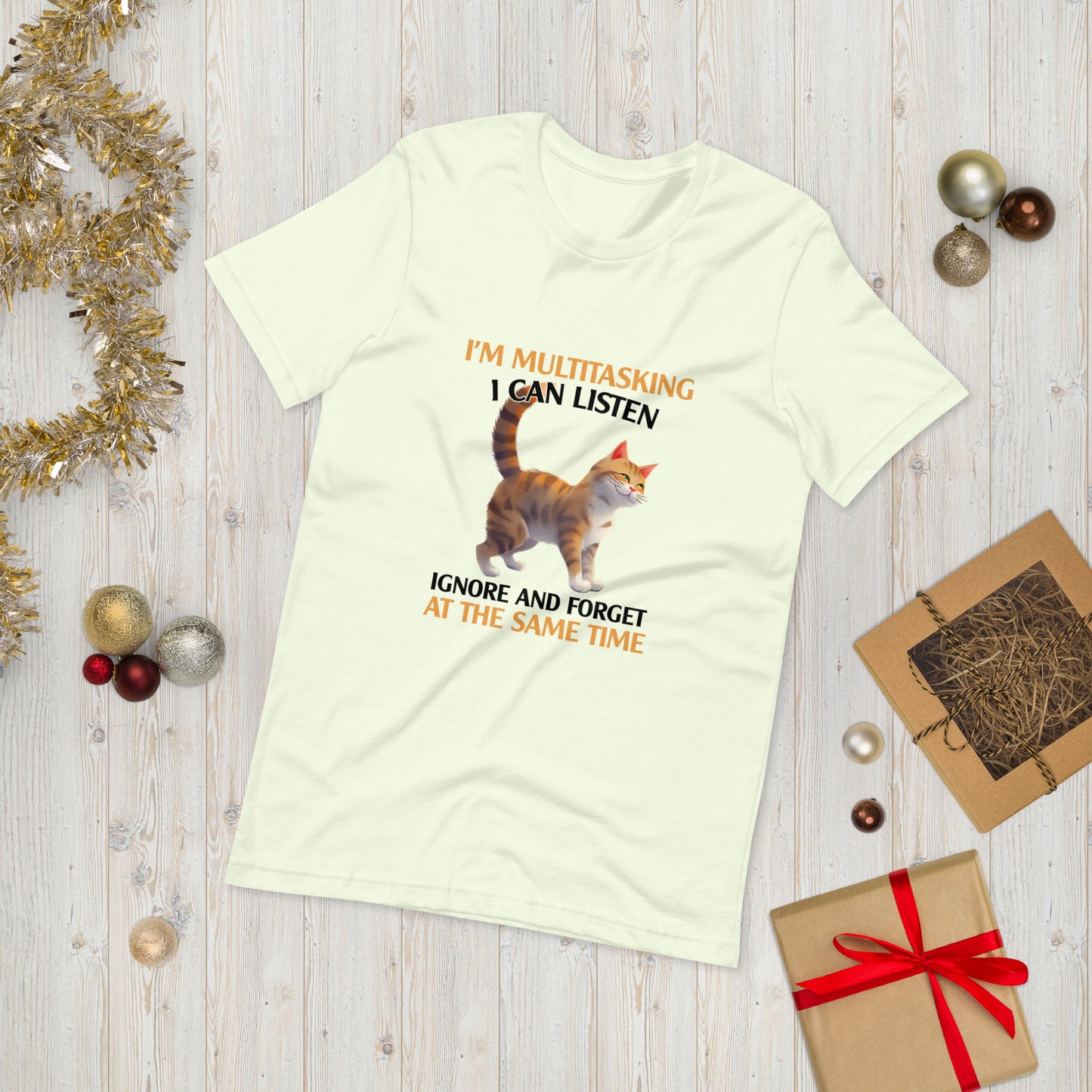 Cat skills  ( Unisex T-shirt - Napolitano-center )