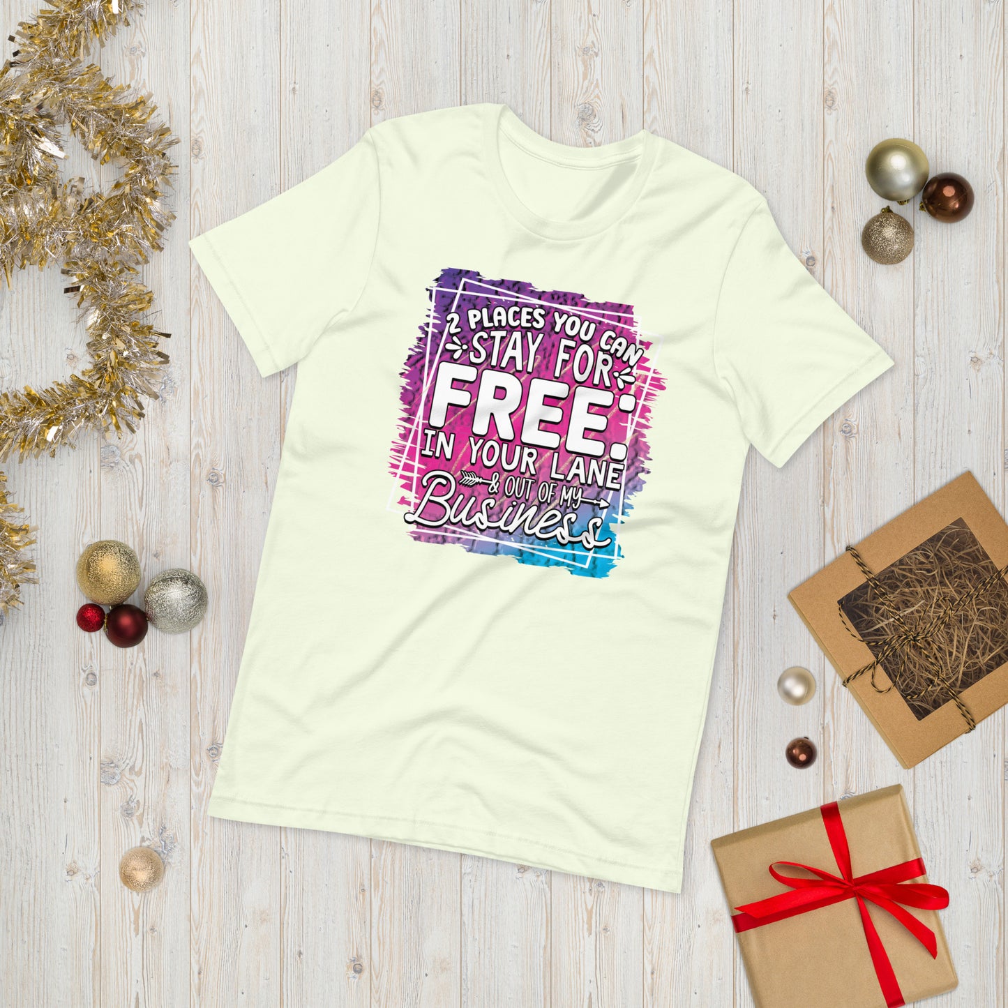 2 places you can stay for free ( Unisex T-shirt - Napolitano-center )