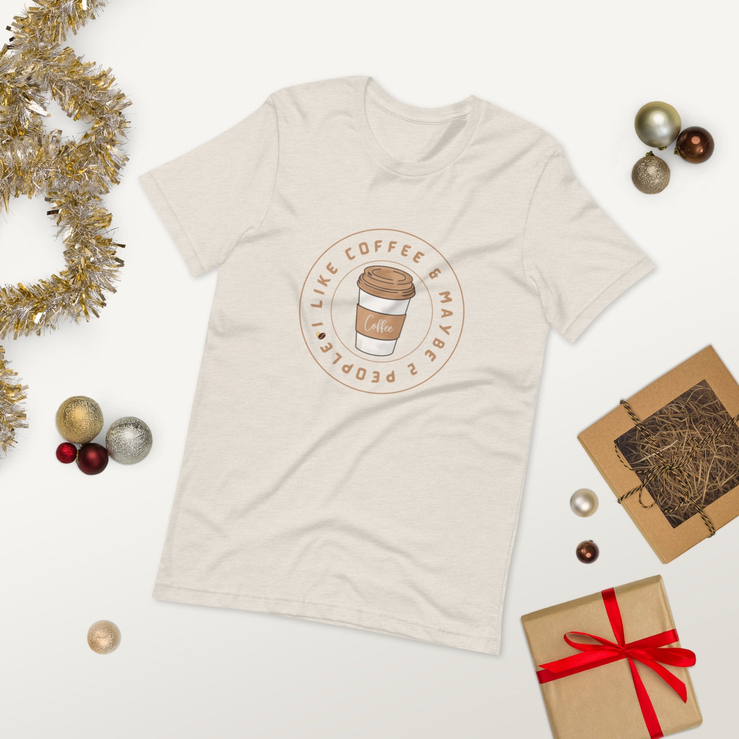 I like coffee  ( Unisex T-shirt - Napolitano-center )