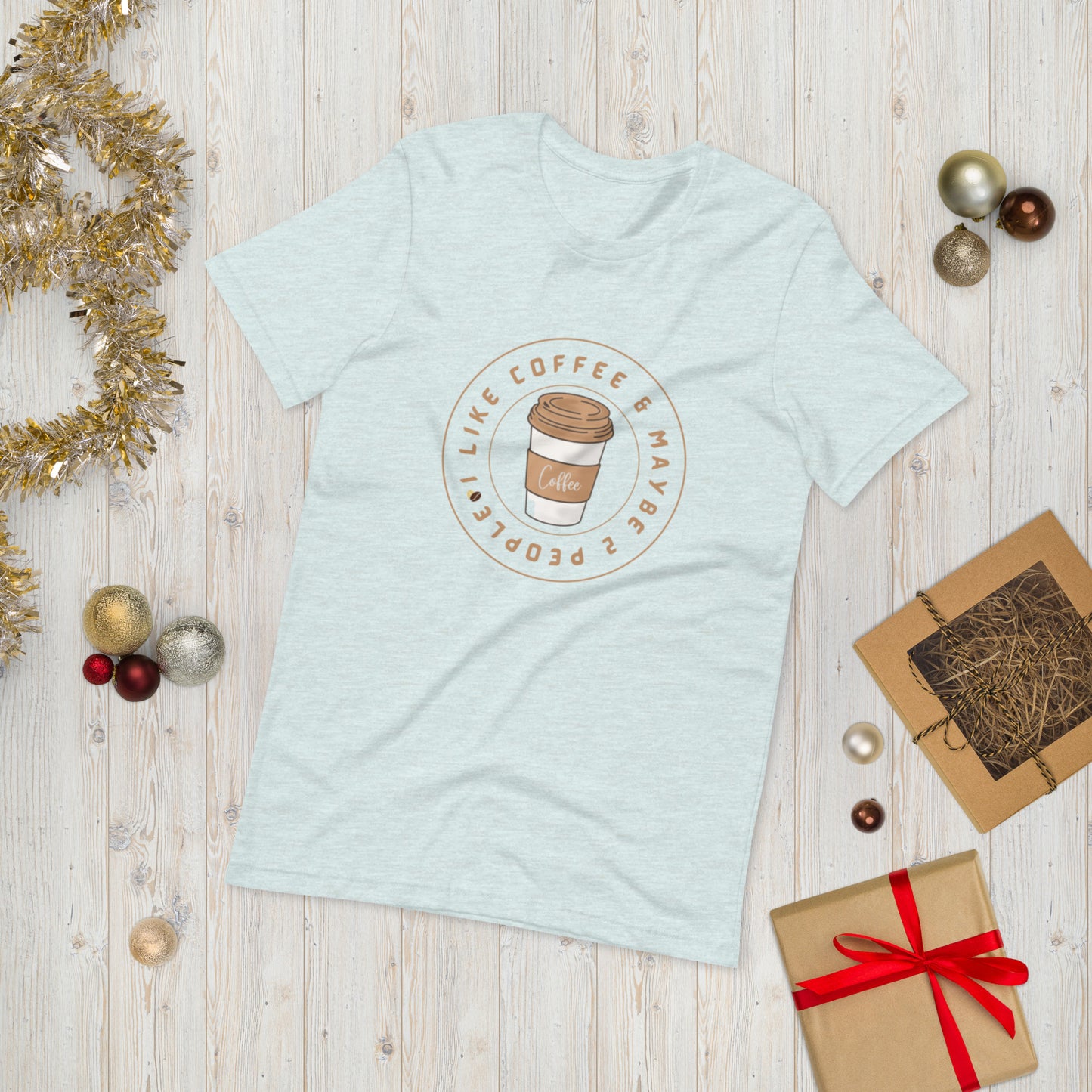 I like coffee  ( Unisex T-shirt - Napolitano-center )