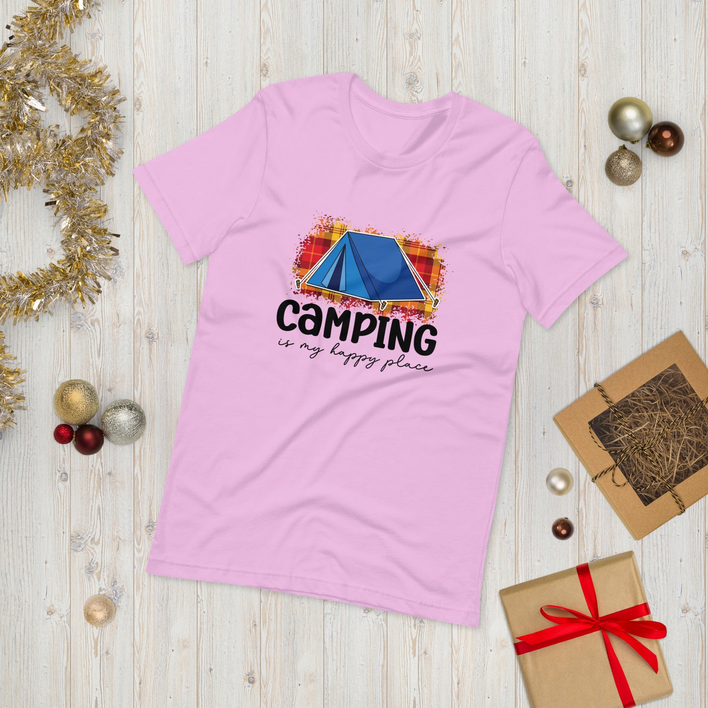 Camping tent  ( Unisex T-shirt - Napolitano-center )