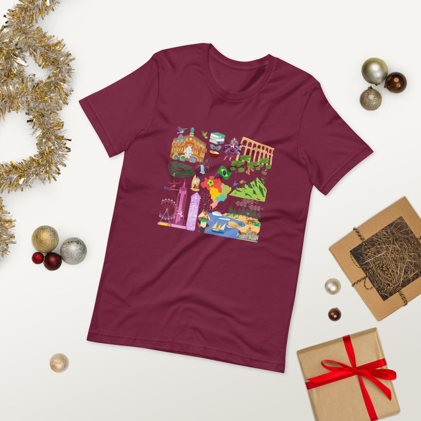 BRAZILIAN VIBES ( UNISEX T-SHIRT - NAPOLITANO-CENTER )