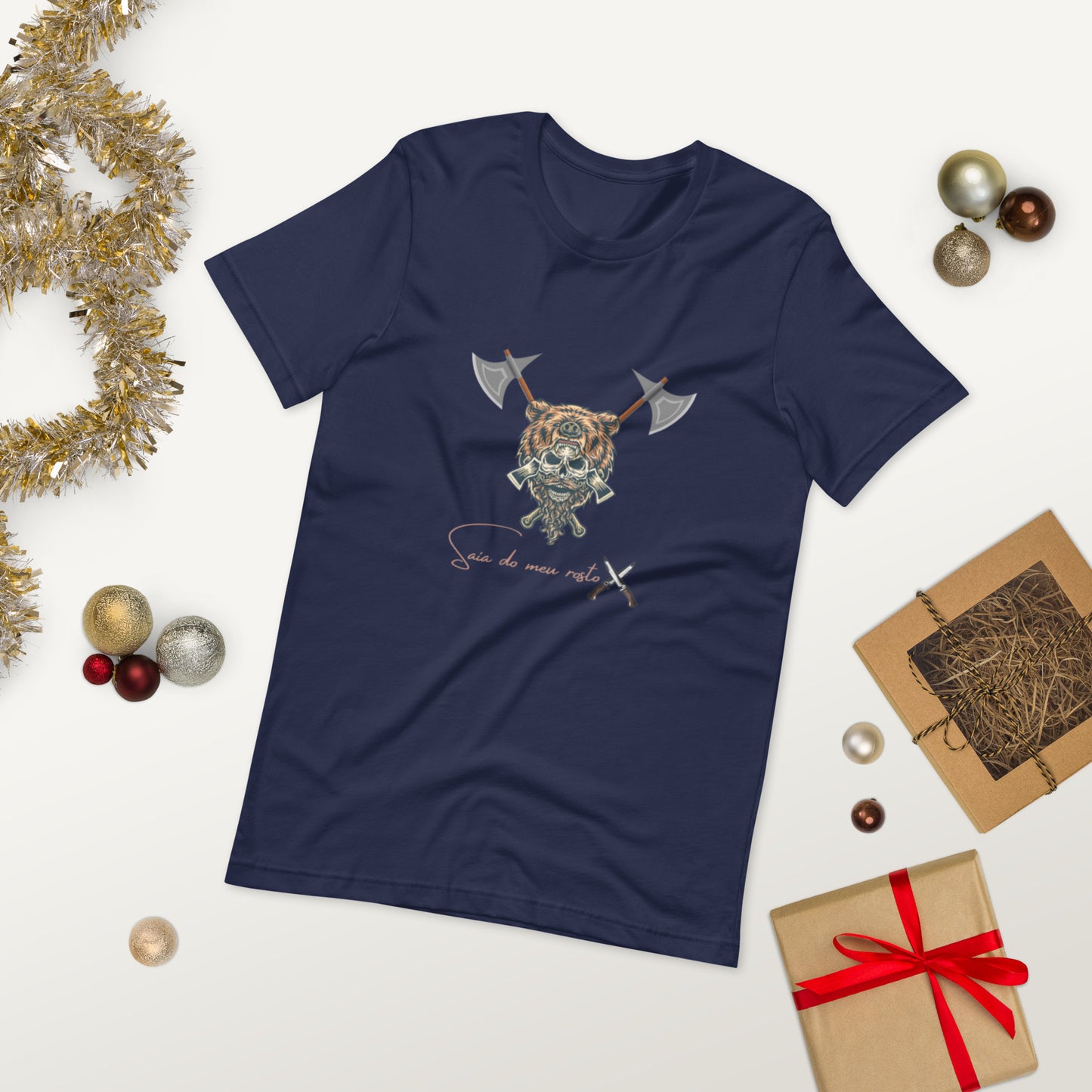 WILD BEAR MASK ( UNISEX T-SHIRT - NAPOLITANO-CENTER )