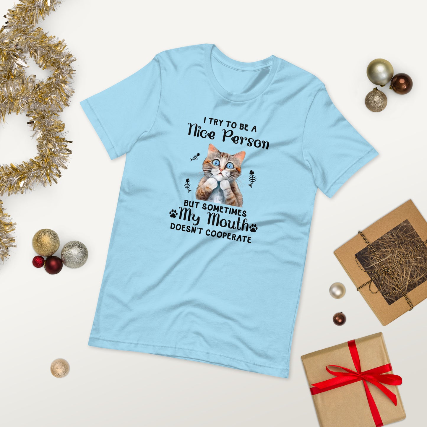 Cat wisdom  ( Unisex T-shirt - Napolitano-center )