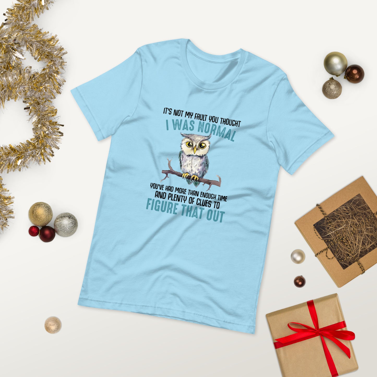 Owl mood  ( Unisex T-shirt - Napolitano-center )