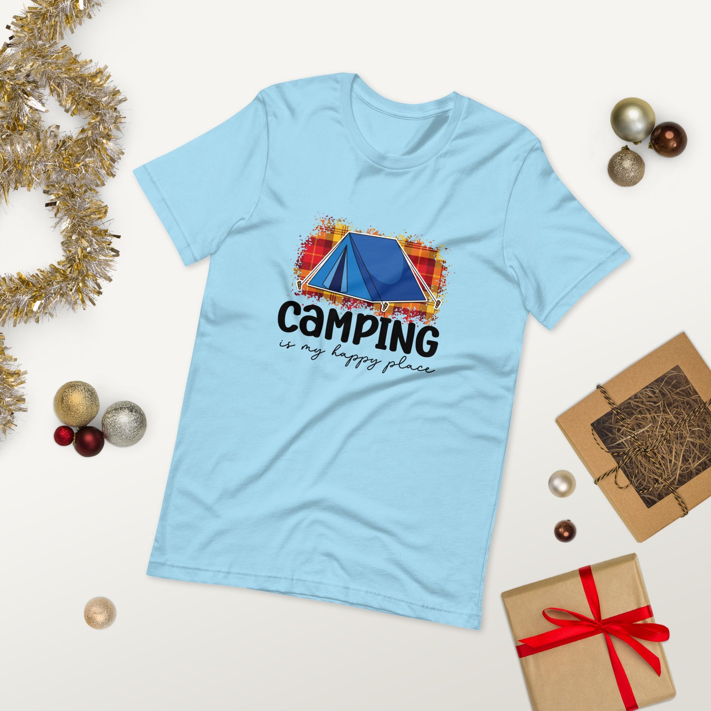 Camping tent  ( Unisex T-shirt - Napolitano-center )