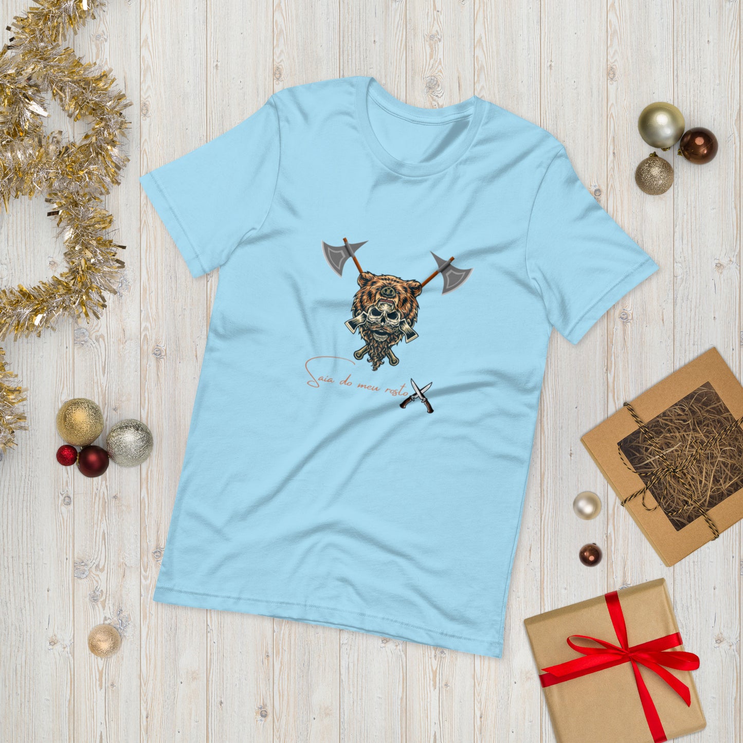 WILD BEAR MASK ( UNISEX T-SHIRT - NAPOLITANO-CENTER )