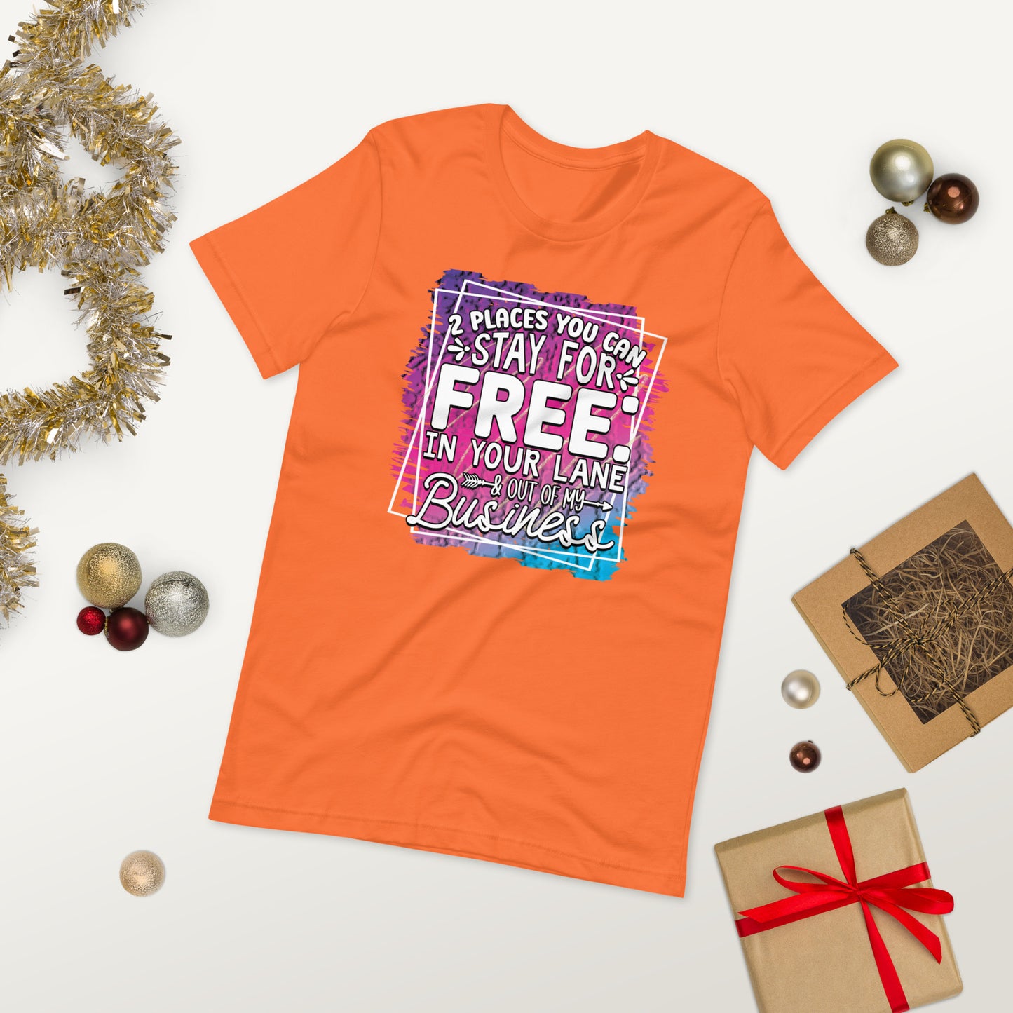 2 places you can stay for free ( Unisex T-shirt - Napolitano-center )