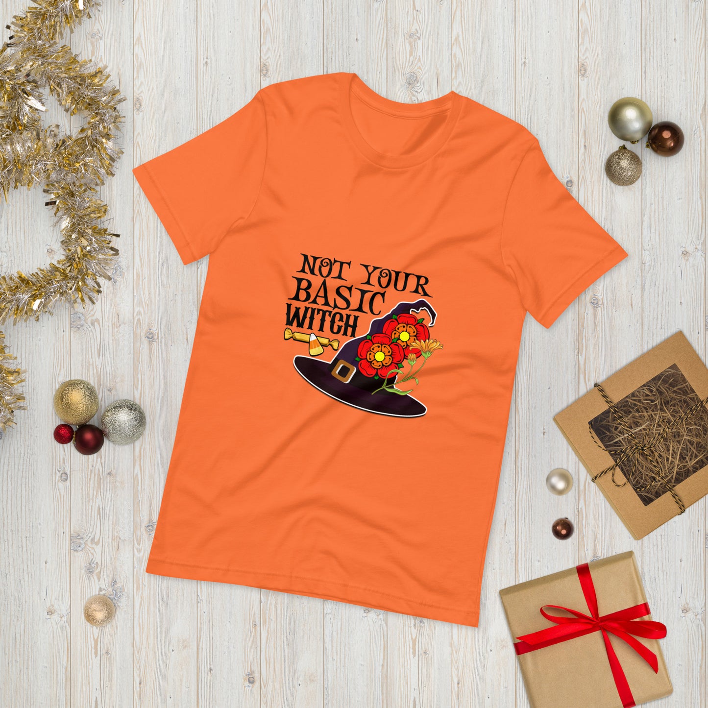 Not your basic witch  ( Unisex T-shirt - Napolitano-center )