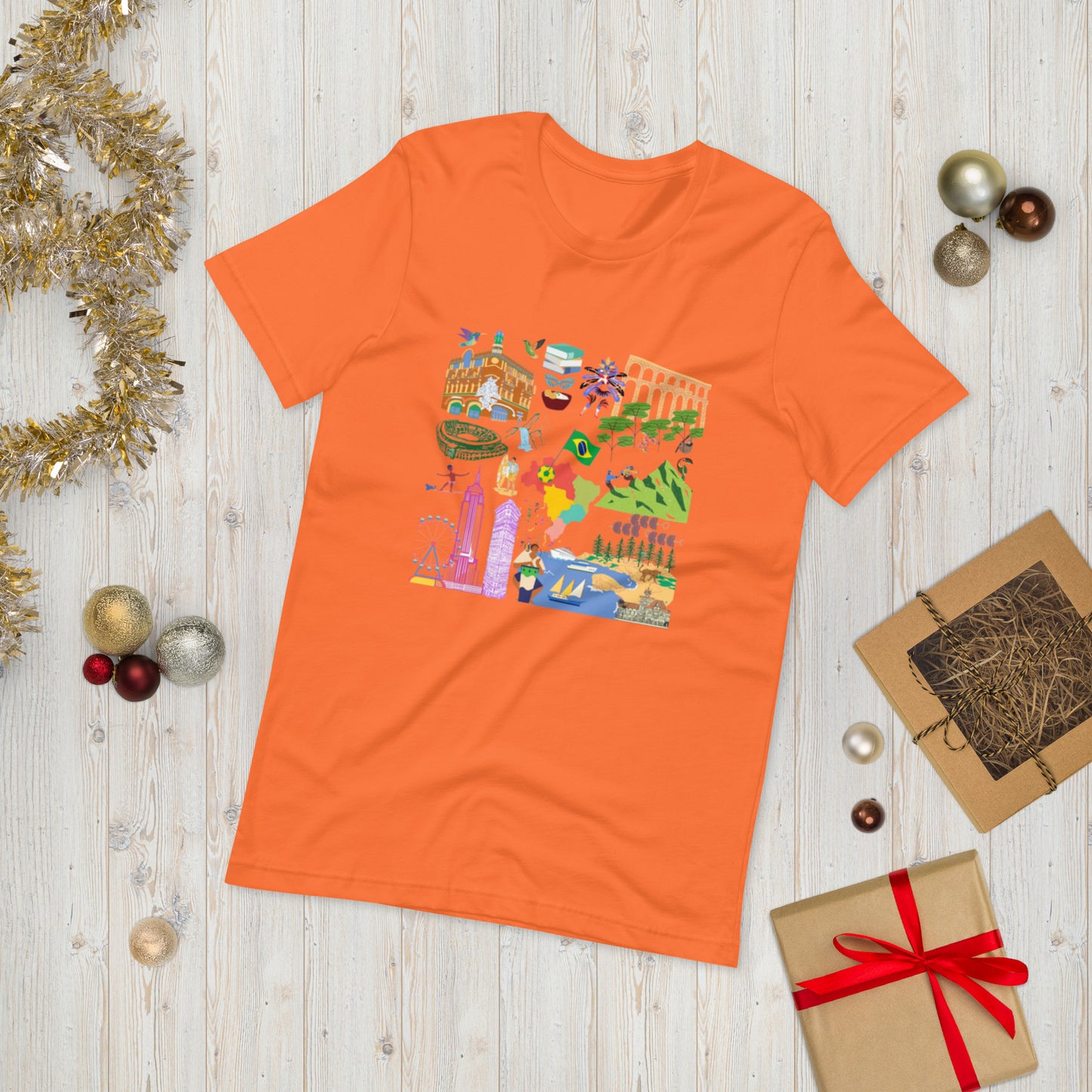 BRAZILIAN VIBES ( UNISEX T-SHIRT - NAPOLITANO-CENTER )