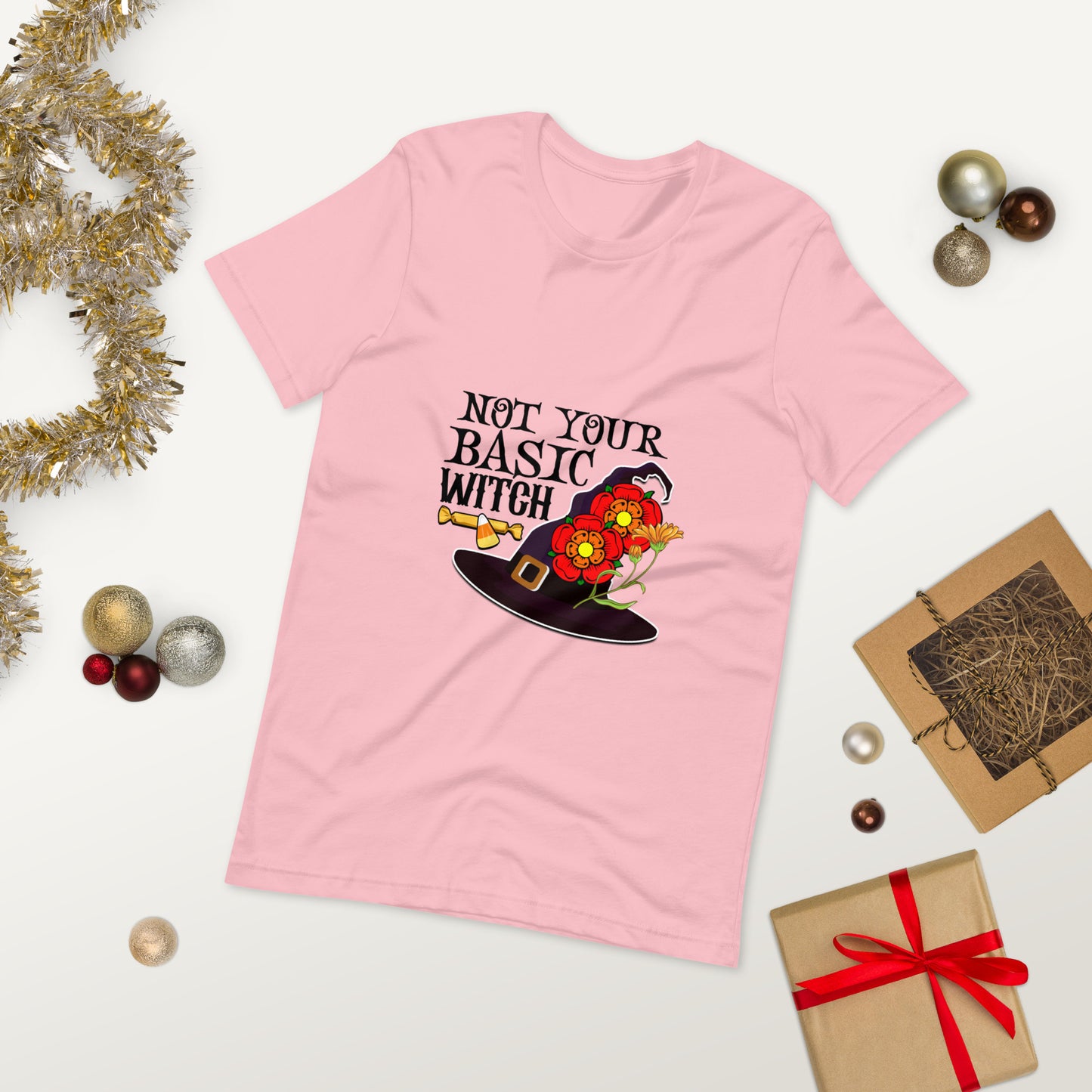 Not your basic witch  ( Unisex T-shirt - Napolitano-center )