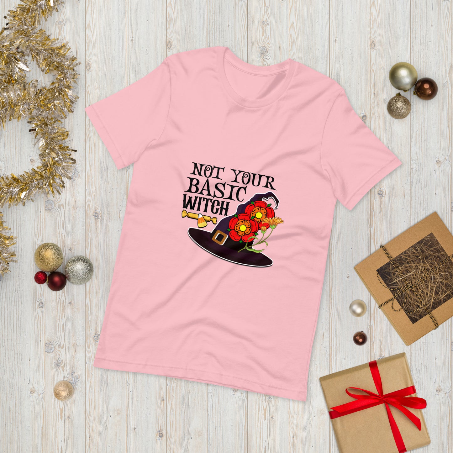 Not your basic witch  ( Unisex T-shirt - Napolitano-center )