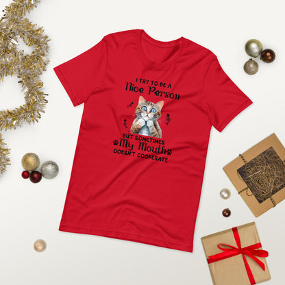 Cat wisdom  ( Unisex T-shirt - Napolitano-center )