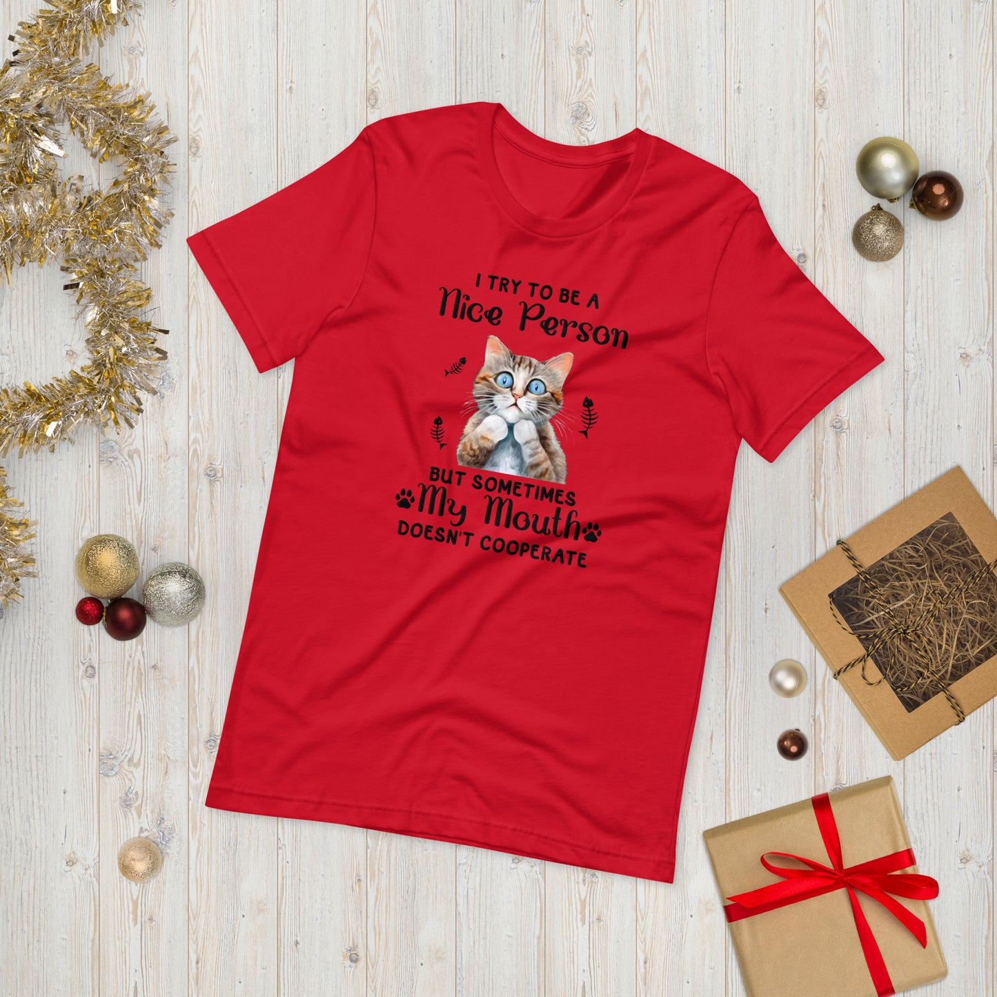 Cat wisdom  ( Unisex T-shirt - Napolitano-center )