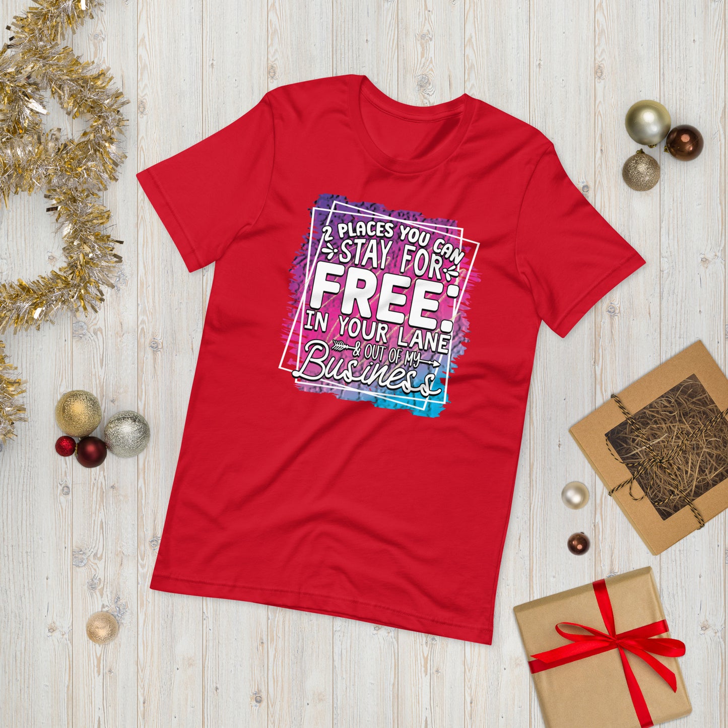 2 places you can stay for free ( Unisex T-shirt - Napolitano-center )