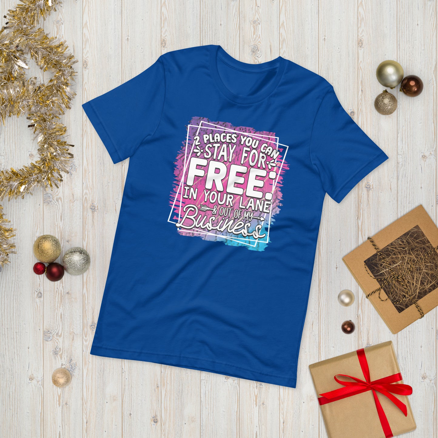 2 places you can stay for free ( Unisex T-shirt - Napolitano-center )