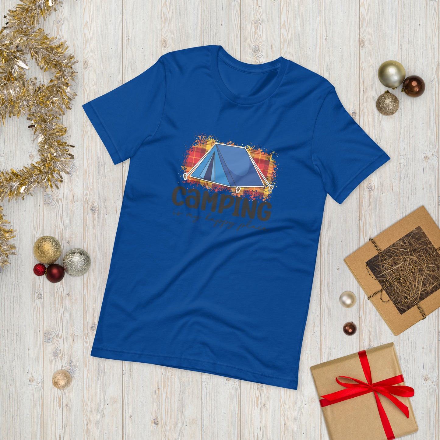 Camping tent  ( Unisex T-shirt - Napolitano-center )