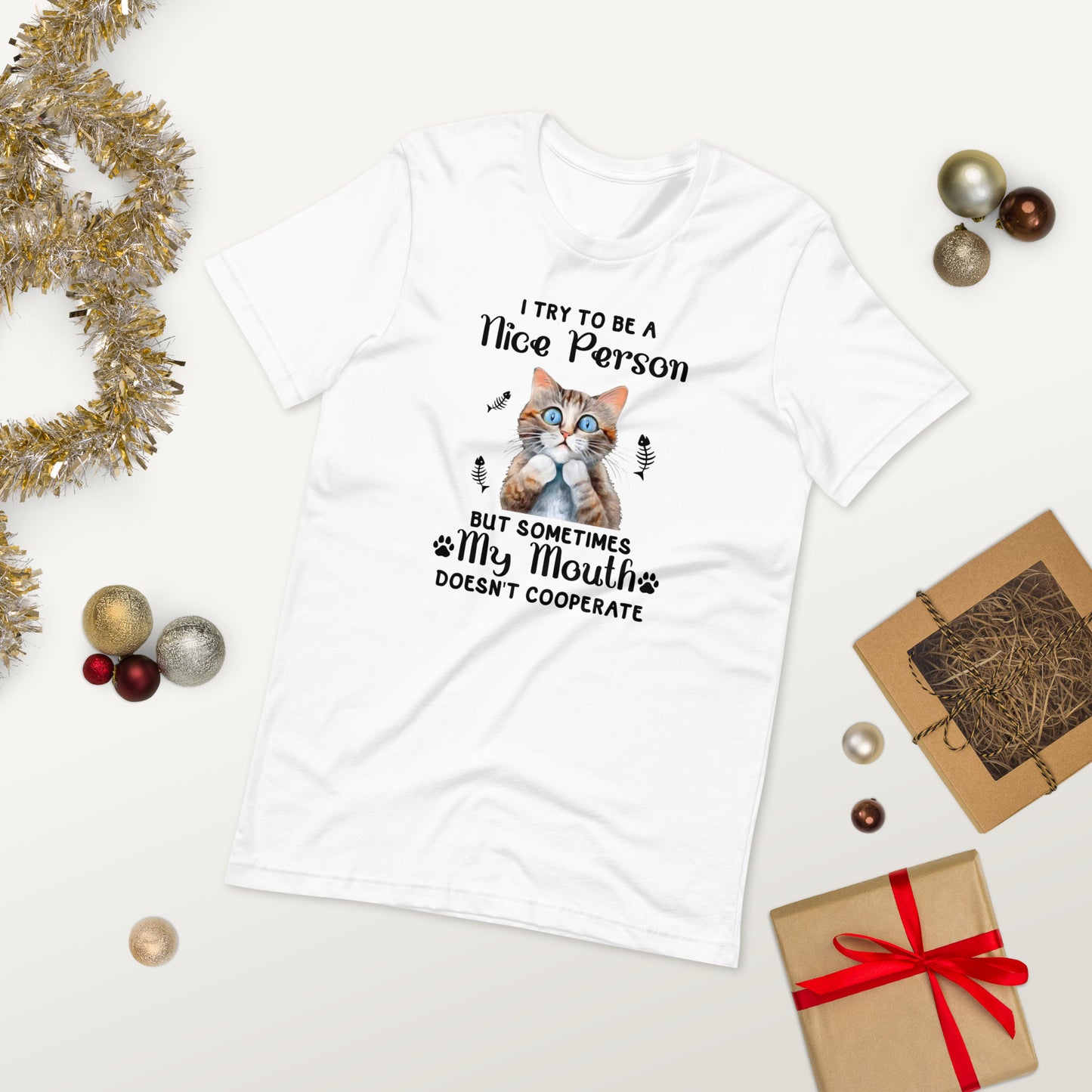 Cat wisdom  ( Unisex T-shirt - Napolitano-center )