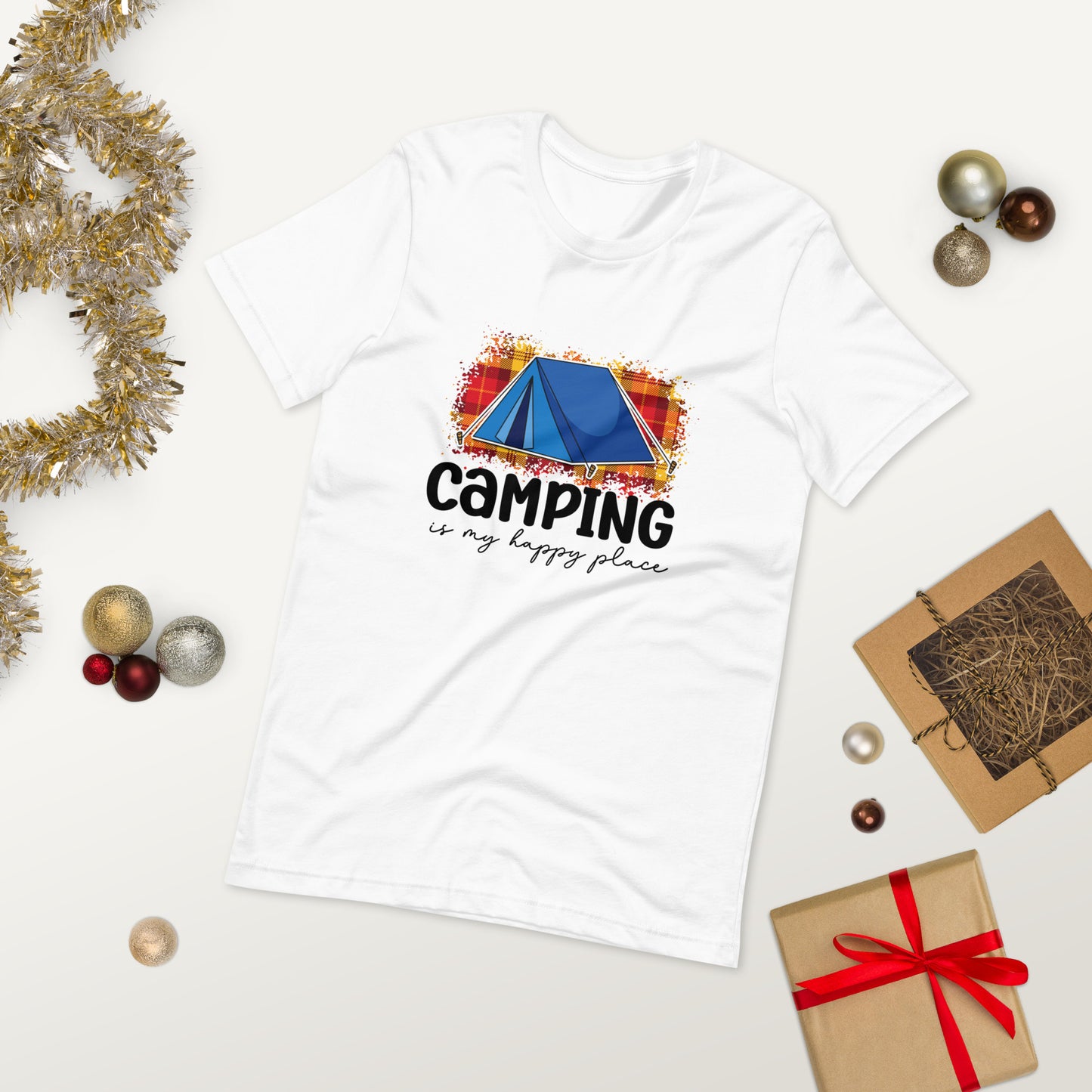 Camping tent  ( Unisex T-shirt - Napolitano-center )