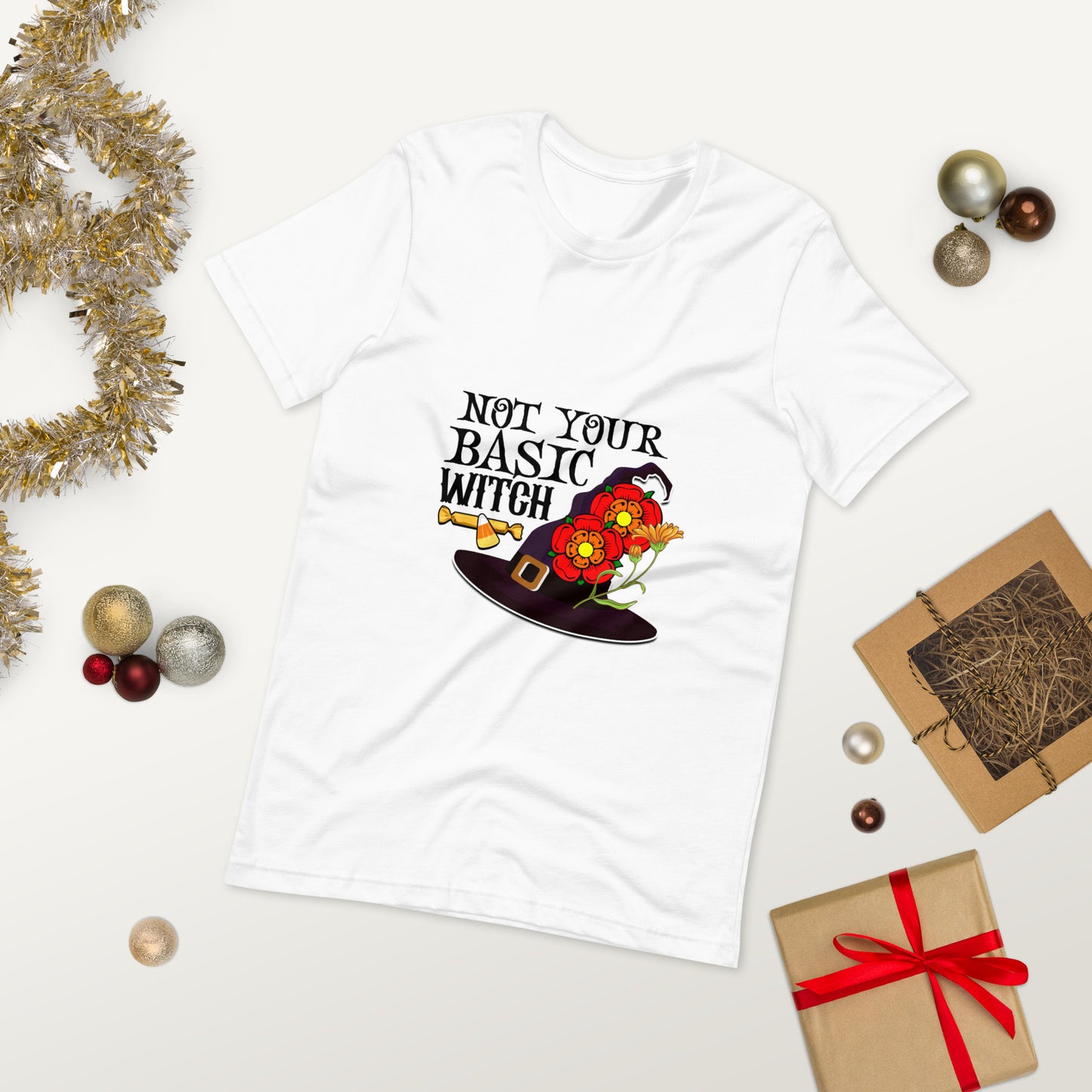 Not your basic witch  ( Unisex T-shirt - Napolitano-center )