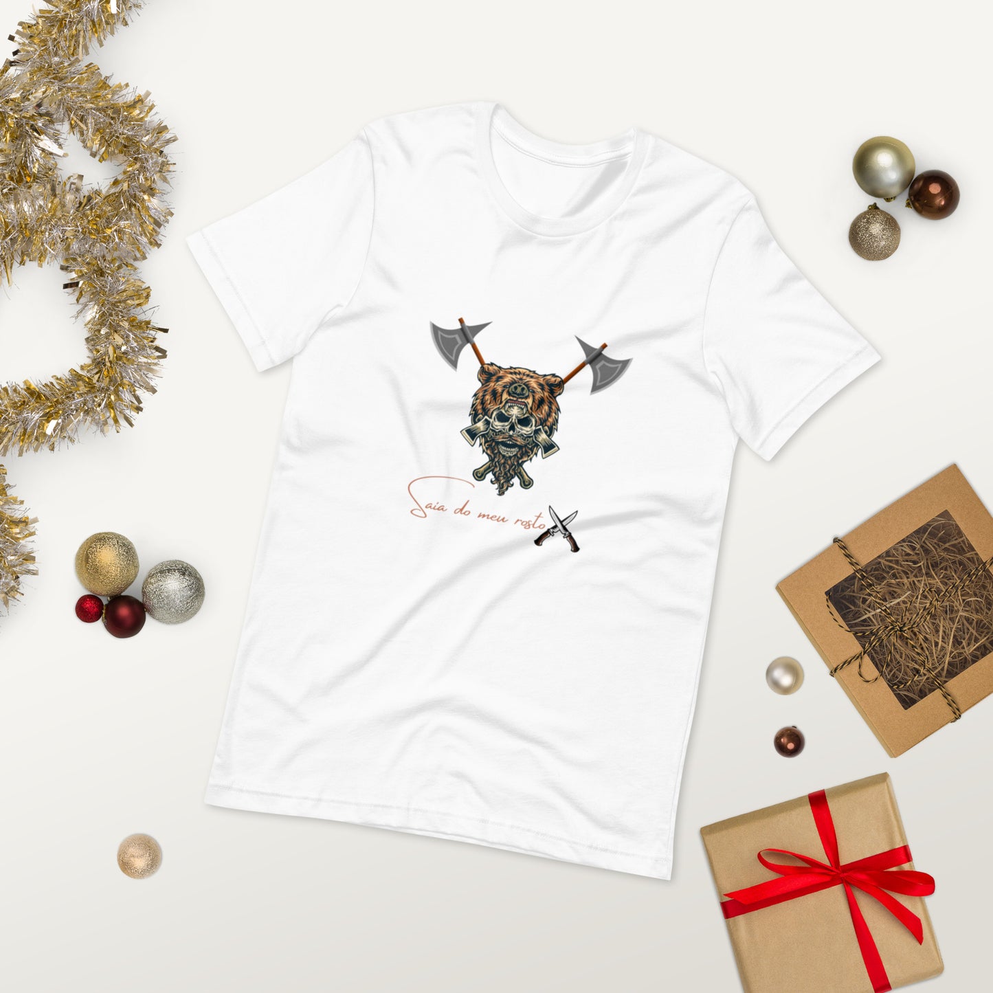 WILD BEAR MASK ( UNISEX T-SHIRT - NAPOLITANO-CENTER )