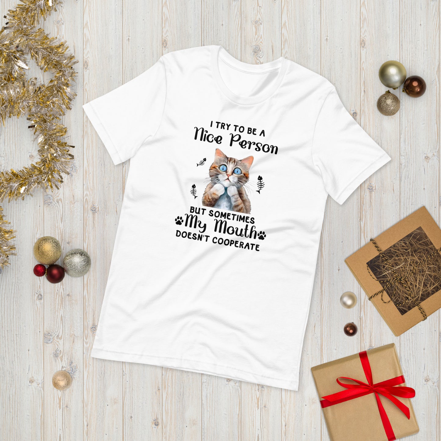 Cat wisdom  ( Unisex T-shirt - Napolitano-center )