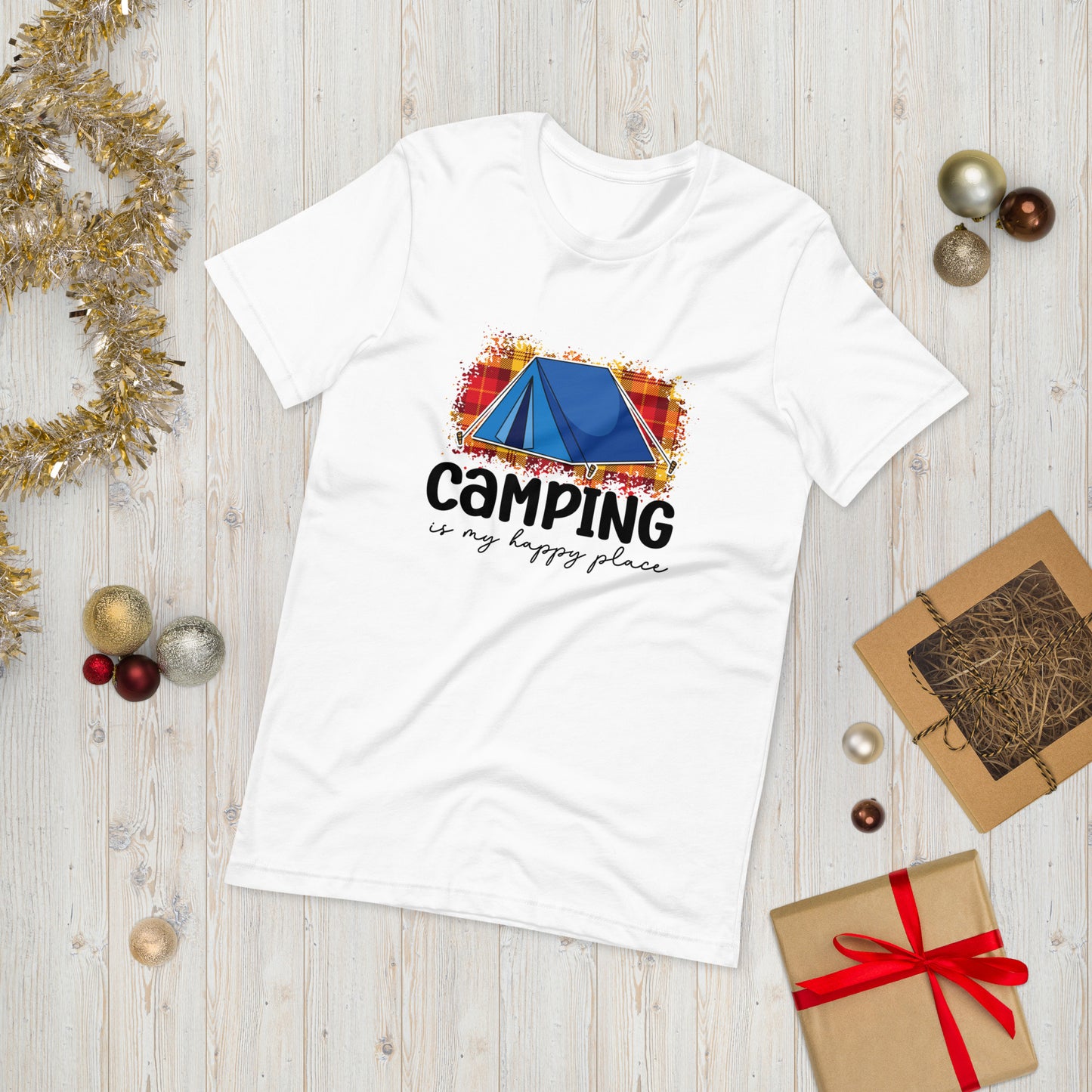 Camping tent  ( Unisex T-shirt - Napolitano-center )