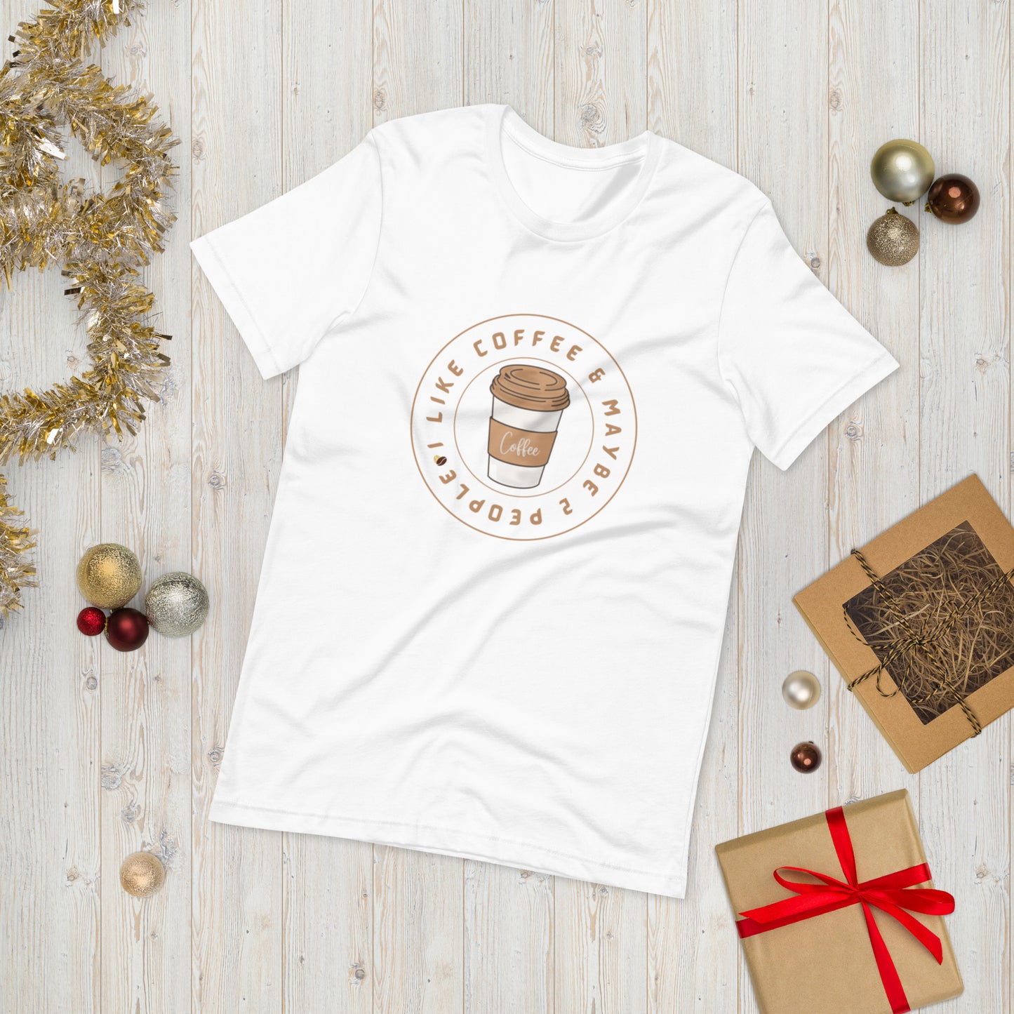 I like coffee  ( Unisex T-shirt - Napolitano-center )