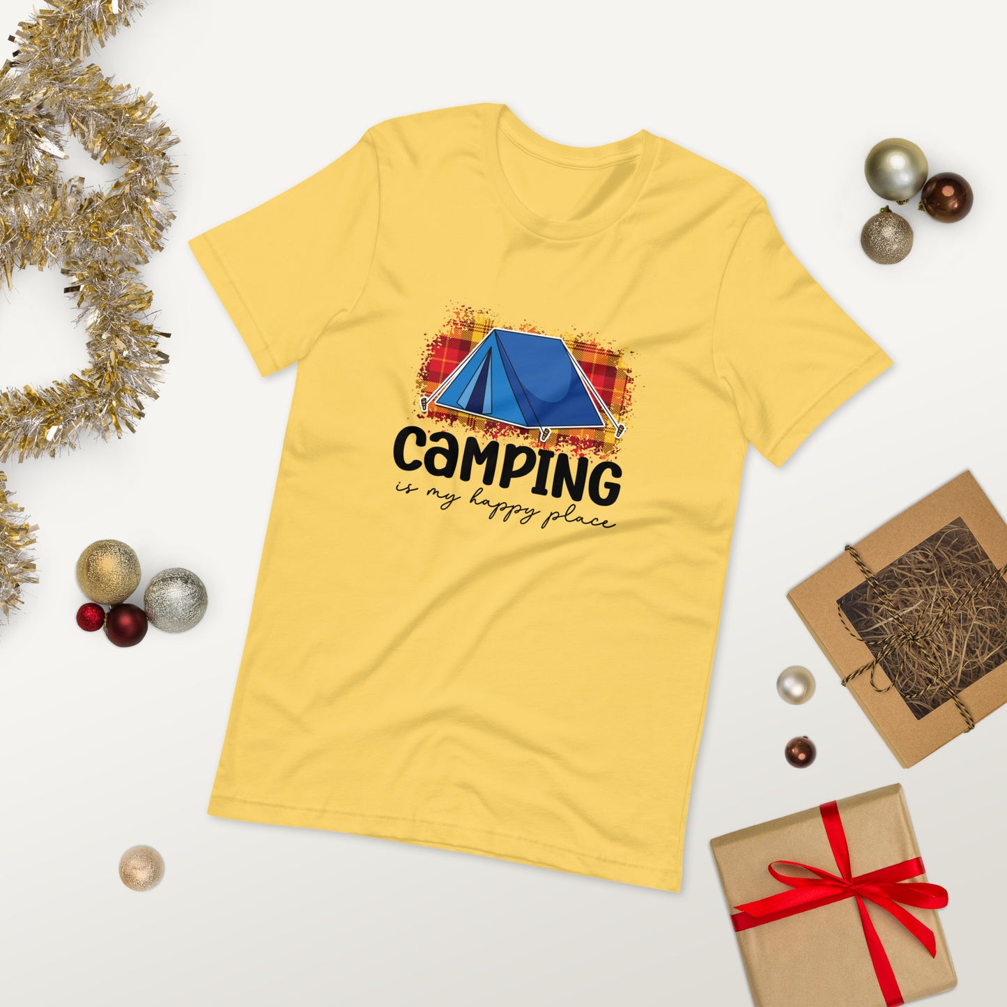 Camping tent  ( Unisex T-shirt - Napolitano-center )