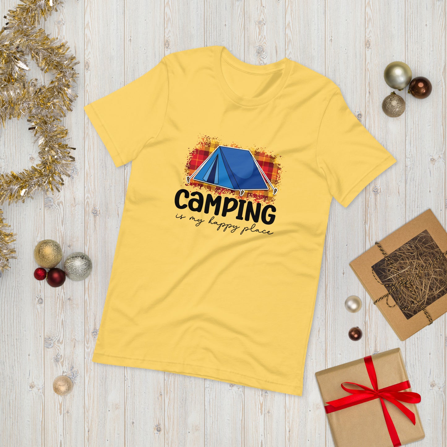 Camping tent  ( Unisex T-shirt - Napolitano-center )