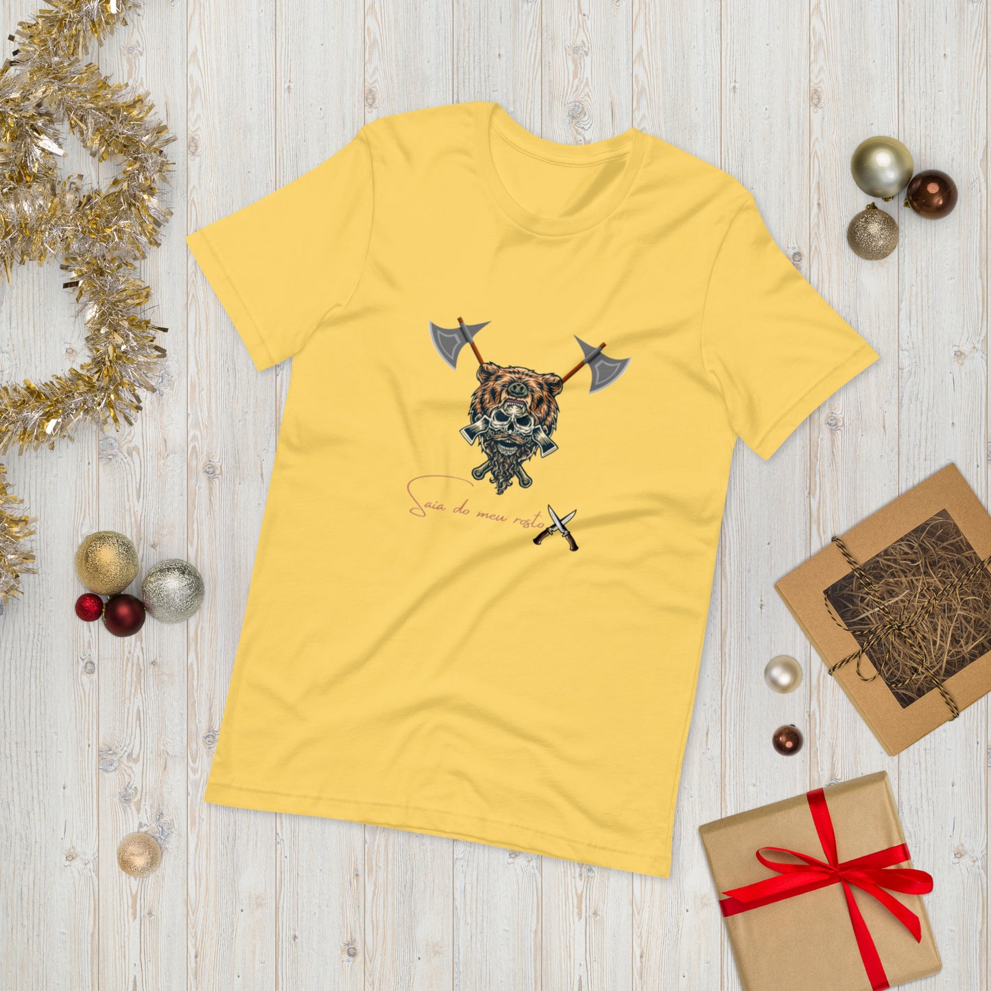 WILD BEAR MASK ( UNISEX T-SHIRT - NAPOLITANO-CENTER )